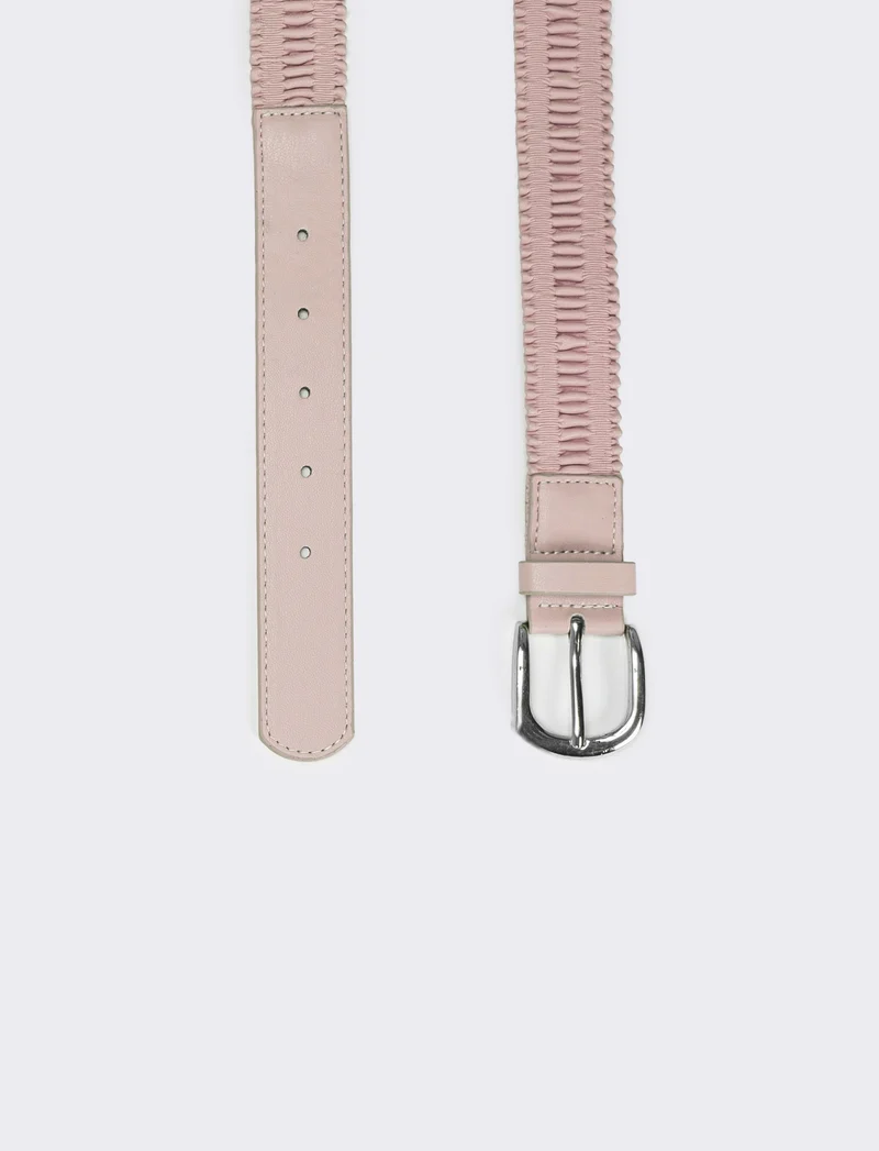 Cintura bambina goffrata - Rosa