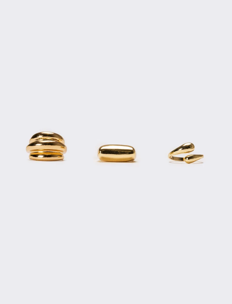 Anello donna 3 pezzi card - Oro