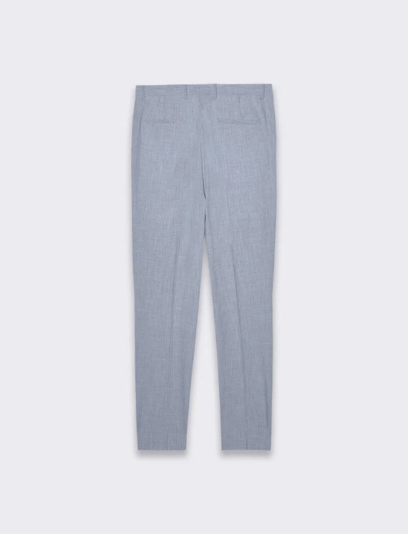 Pantaloni da completo effetto lino da uomo - Blu