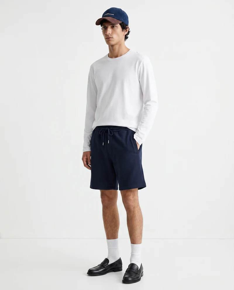 T-shirt slim fit maniche lunghe girocollo - Bianco