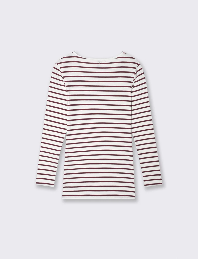 T-shirt manica a tre quarti scollo a barca - var 2