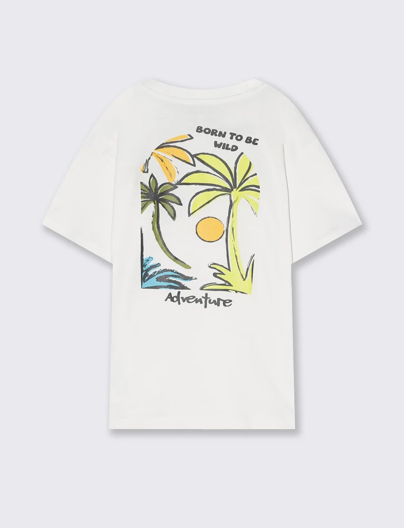 T-shirt con stampa - Bianco