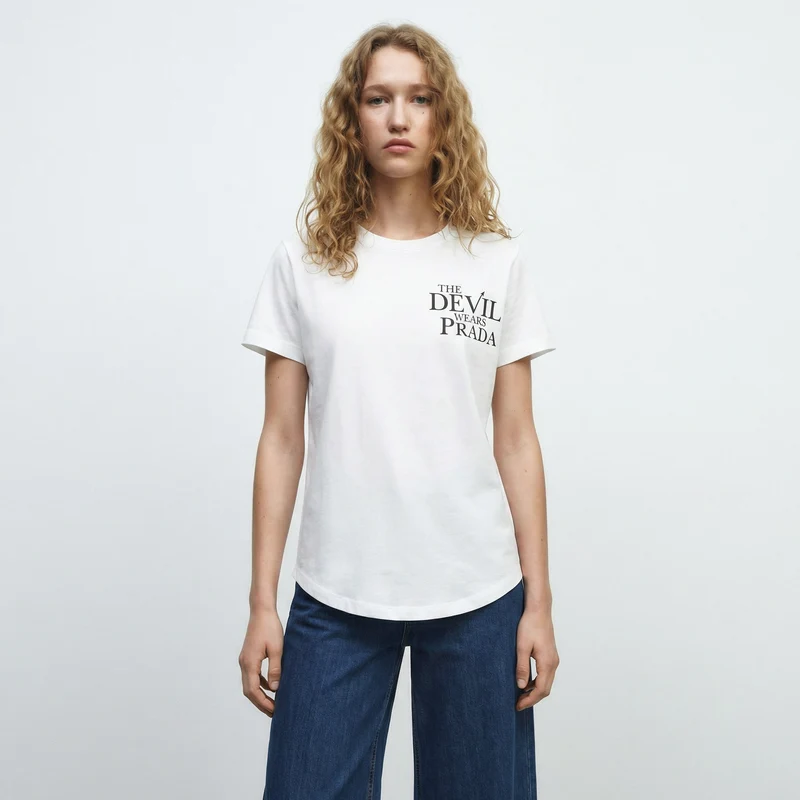 T-shirt Il Diavolo veste Prada - Bianco