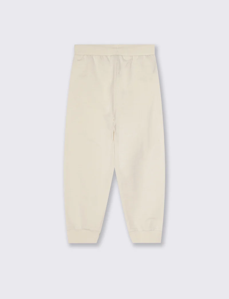 Jogger in cotone con tasche e coulisse - Beige