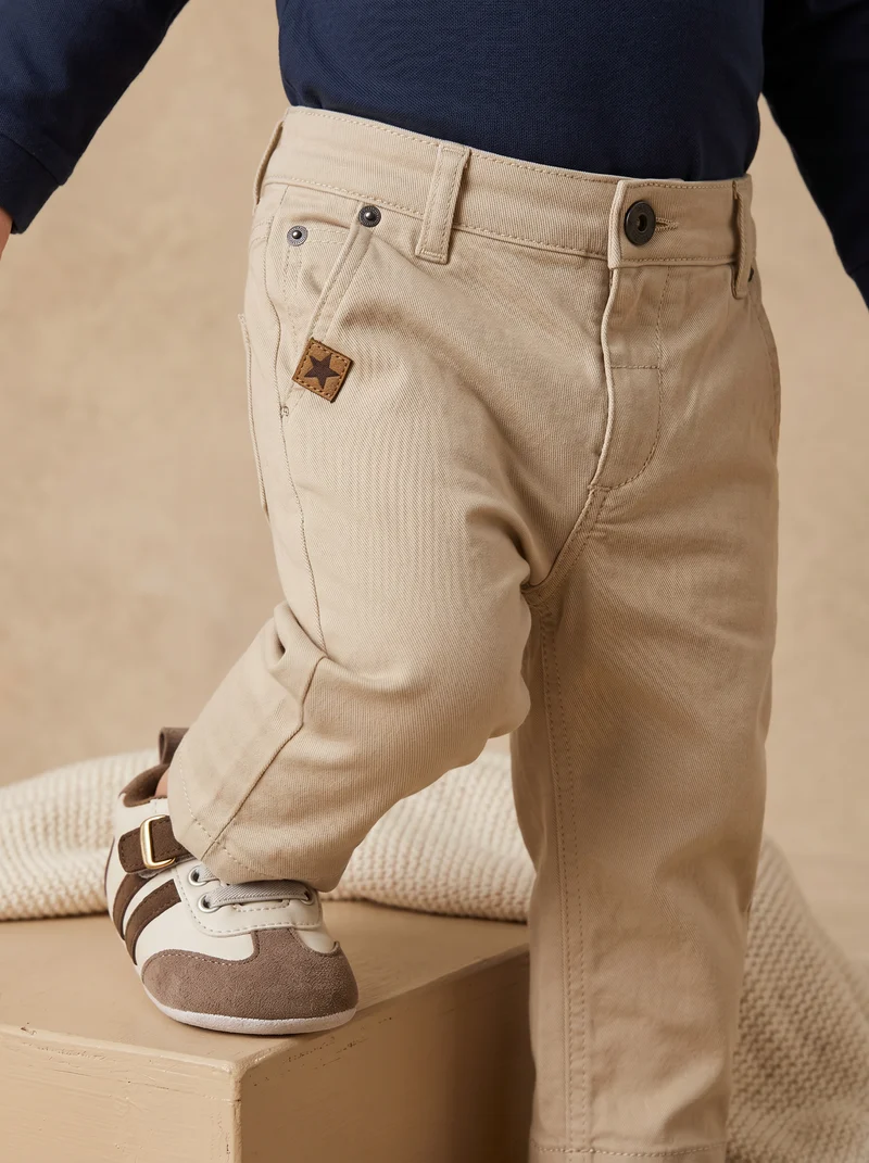 Pantaloni in twill versatili e pratici - Beige