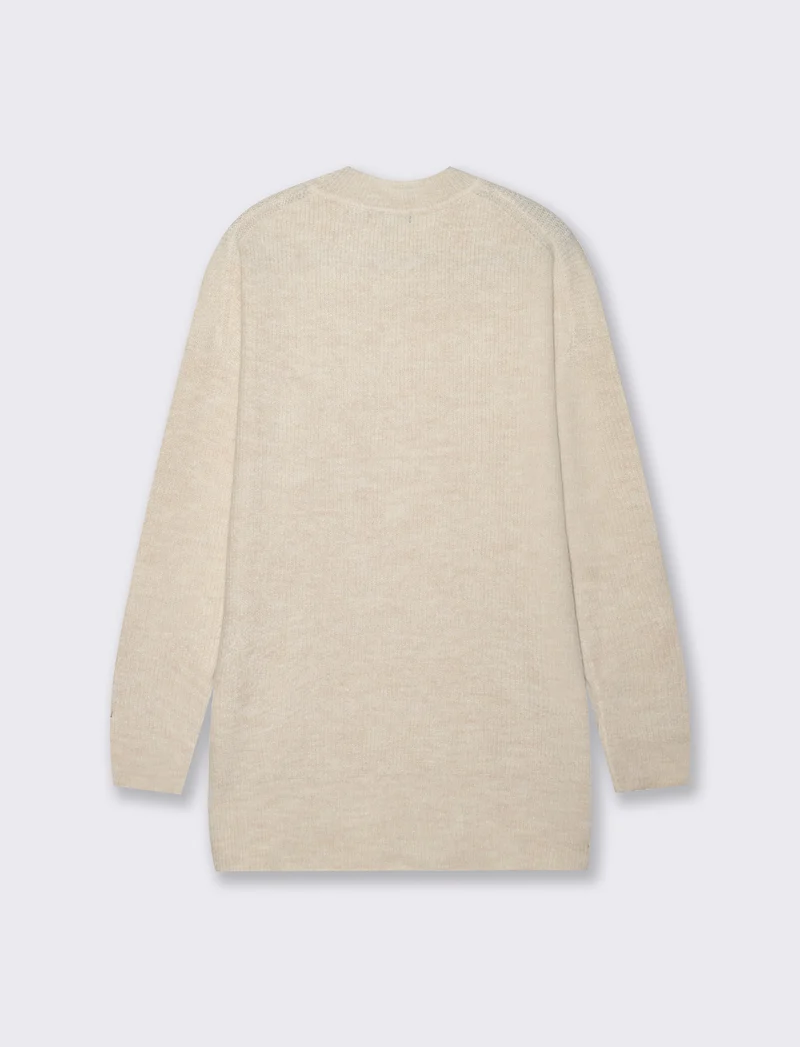 PULLOVER CON SPACCHI LATERALI - Avorio