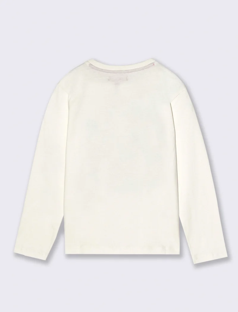 T-SHIRT CON STAMPA - Bianco latte