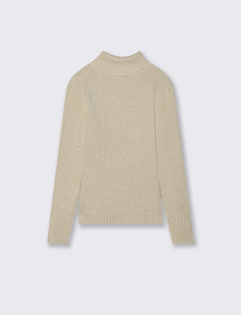 Maglia collo alto - Beige
