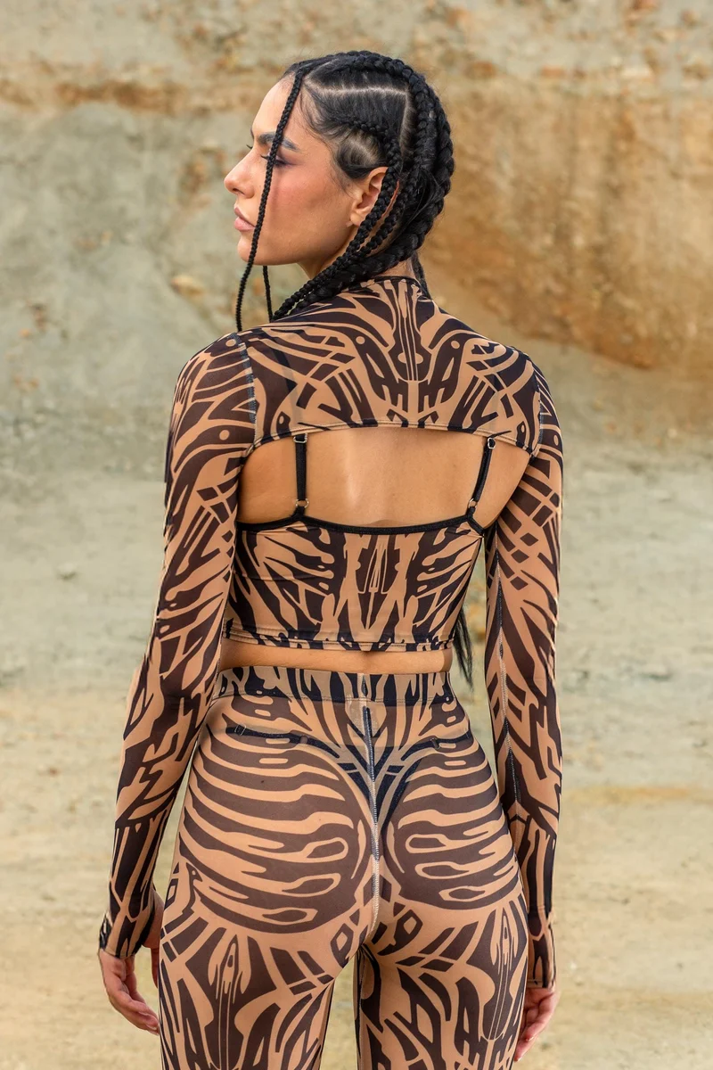 Core Mesh 2 Piece Shrug Top