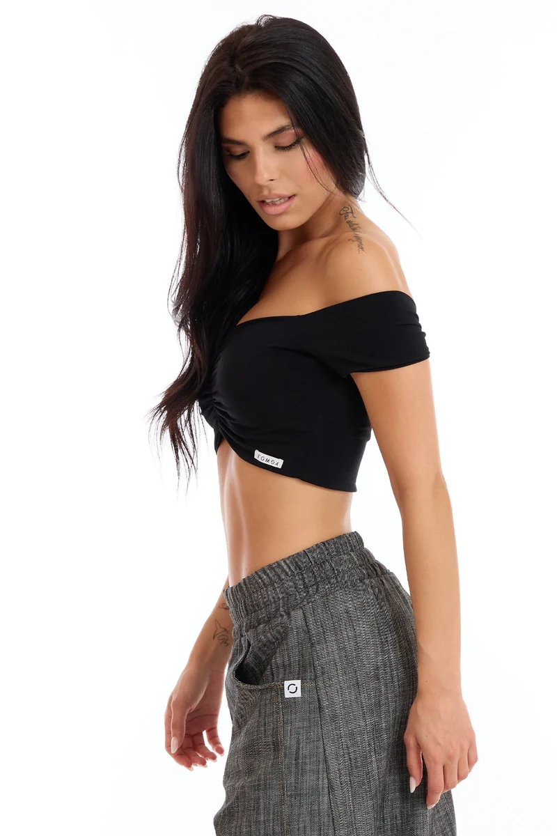 Crop Top Fly Nero