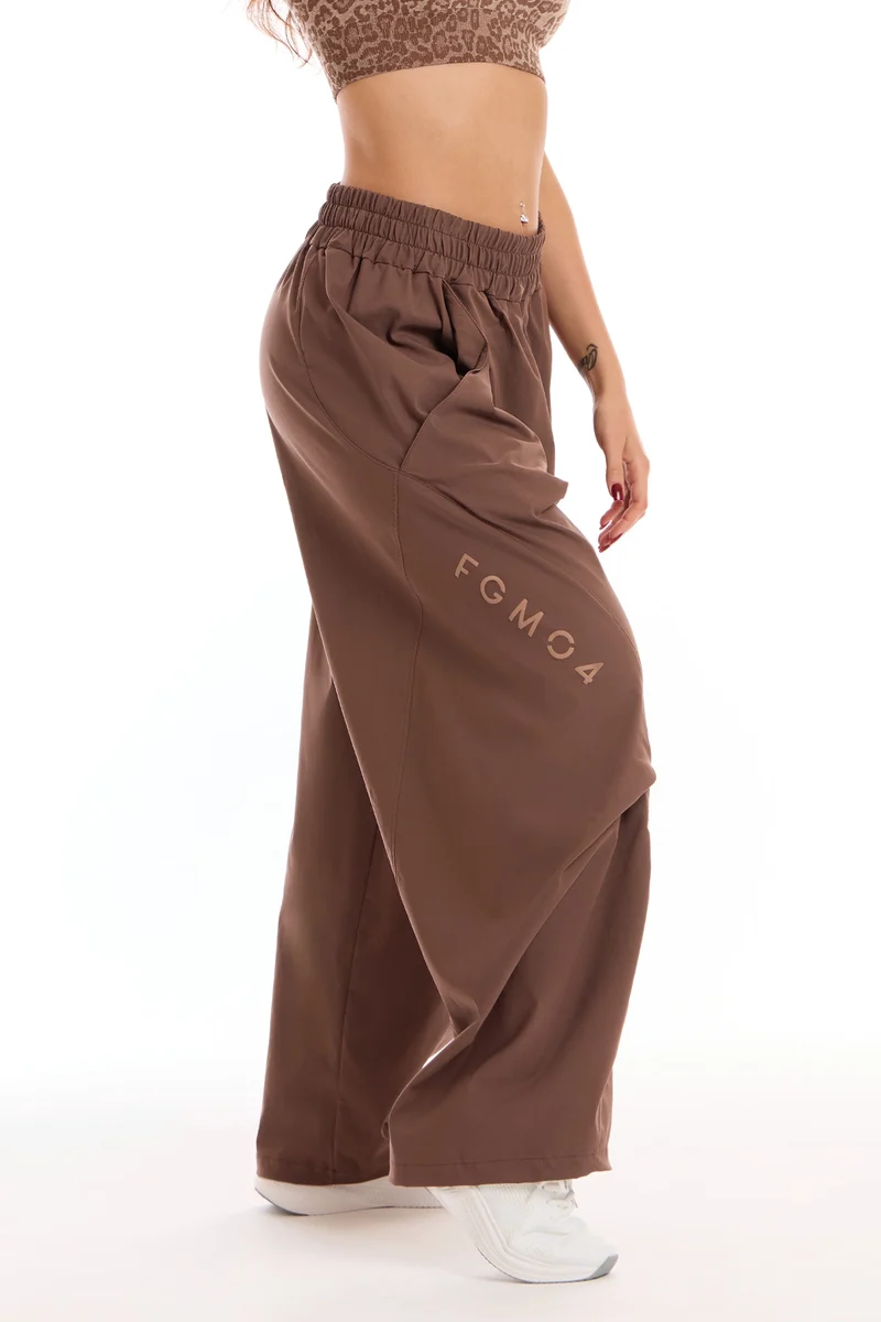 Pantalone Donna Baggy Origami Tabacco