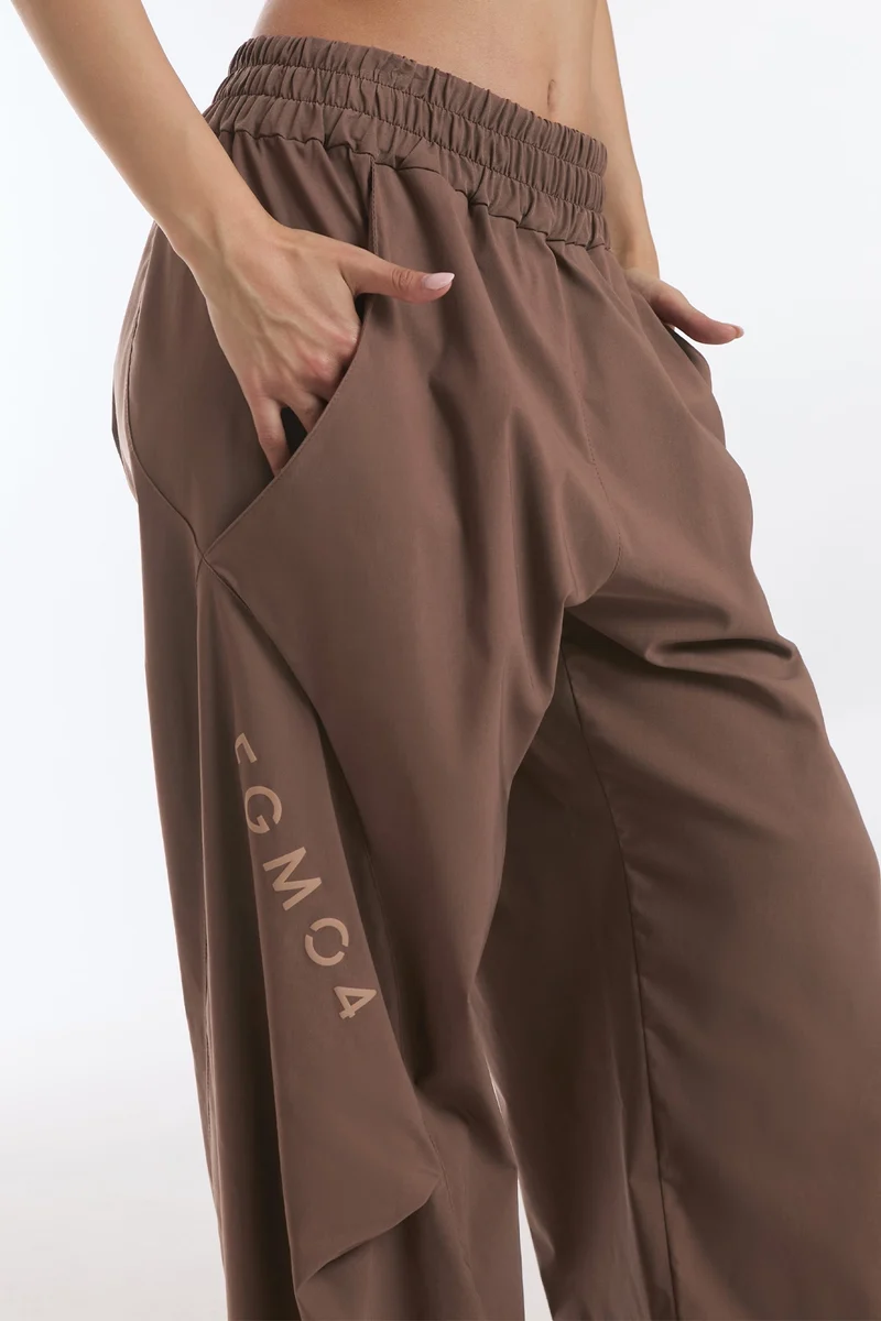 Pantalone Donna Baggy Origami Tabacco