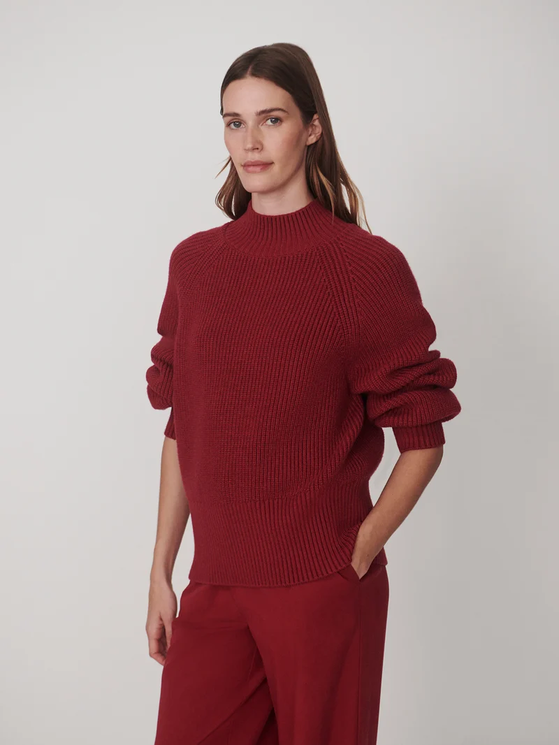 Martina High Neck Rib Knit