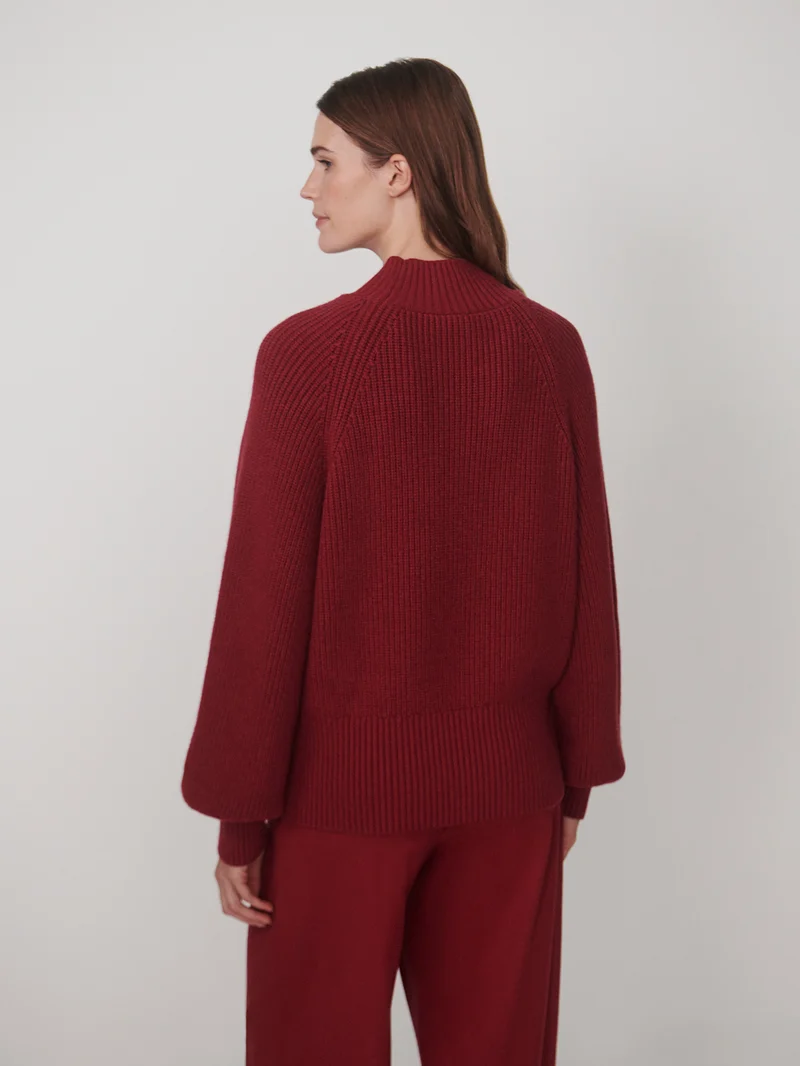 Martina High Neck Rib Knit