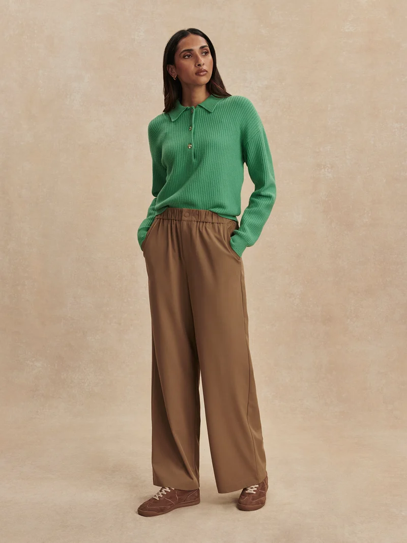 Lightweight Stretch Wide Leg Travel Pant Regular