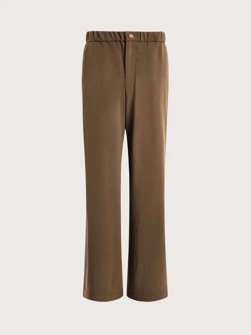 Lightweight Stretch Wide Leg Travel Pant Long