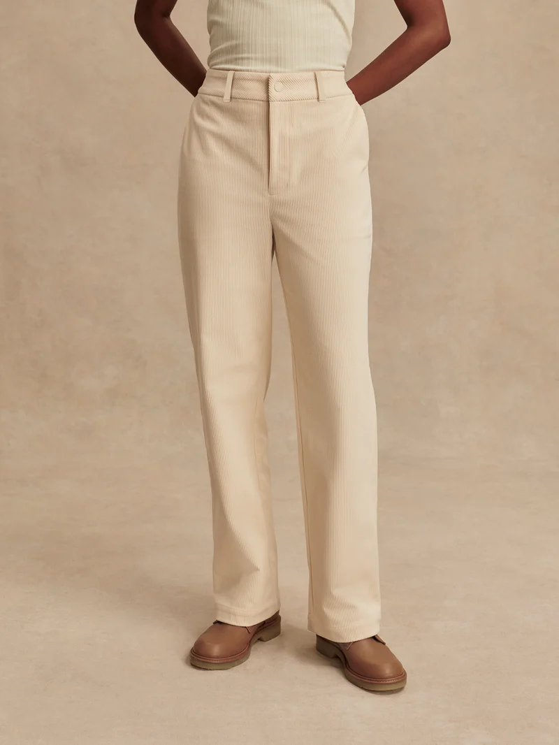 Plush Cord Straight Leg Trouser Regular