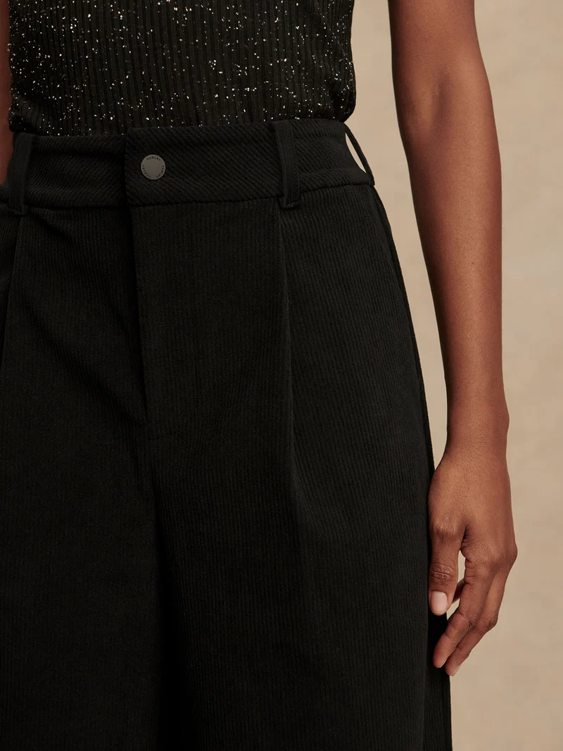 Plush Cord Wide Leg Trouser Regular