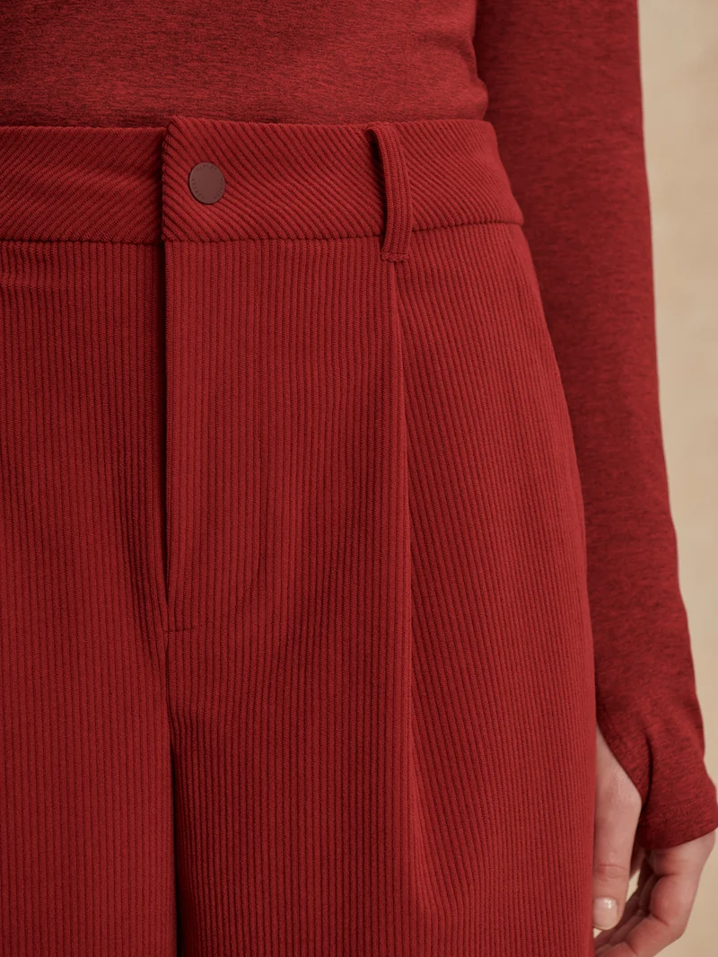 Plush Cord Wide Leg Trouser Regular