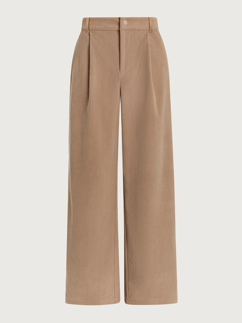 Plush Cord Wide Leg Trouser Regular