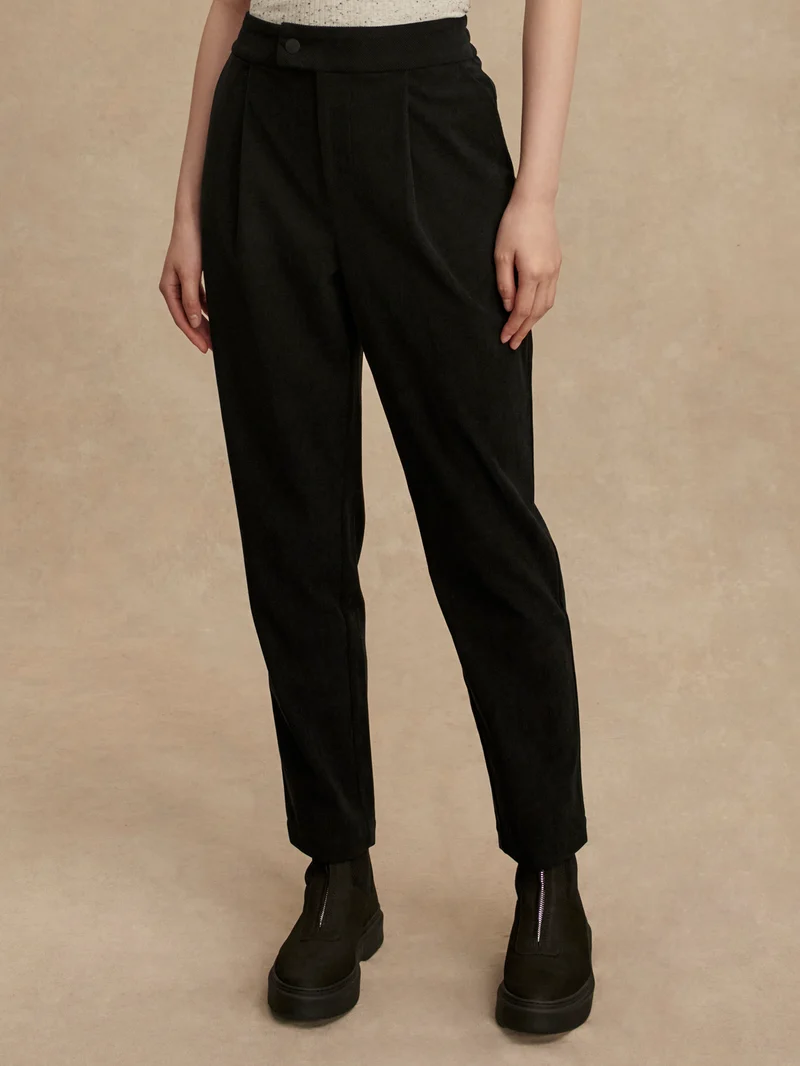 Stretch Needle Cord Tapered Trouser Long