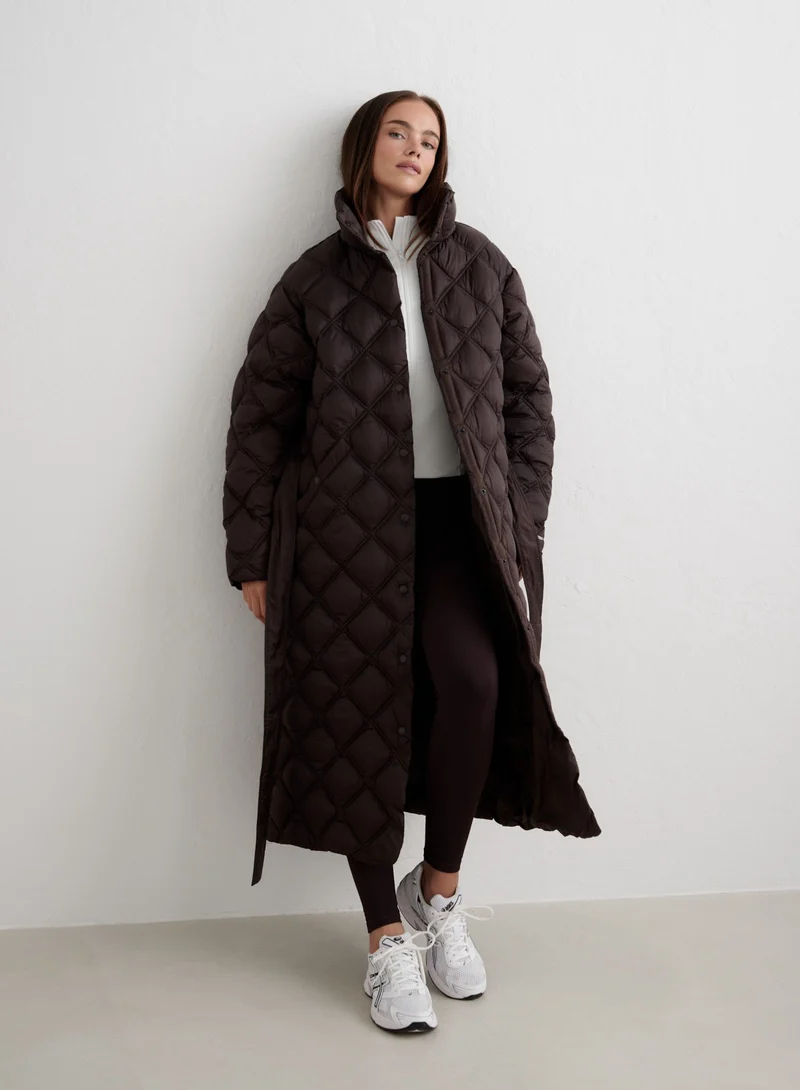 Chocolate Quilted Coat
