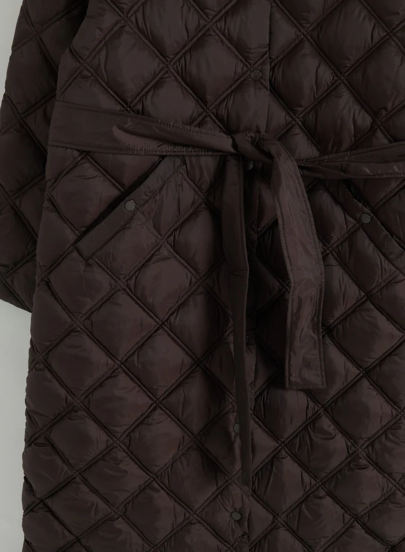 Chocolate Quilted Coat