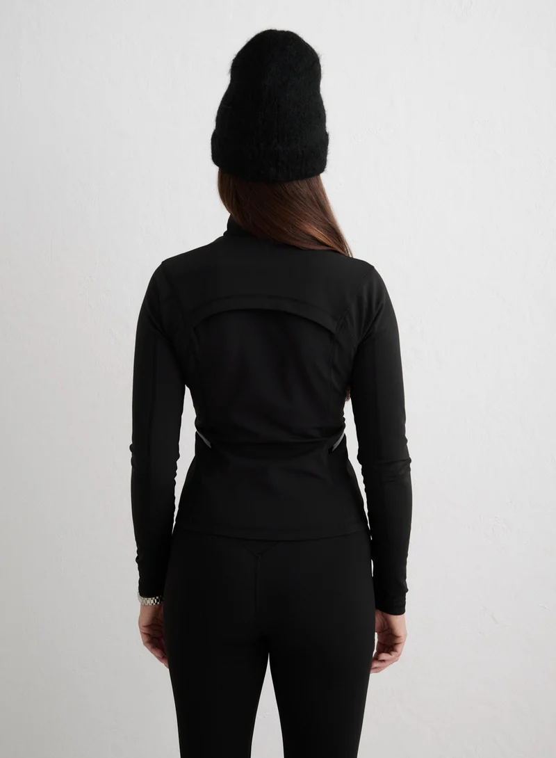 Black Warming Zip Jacket