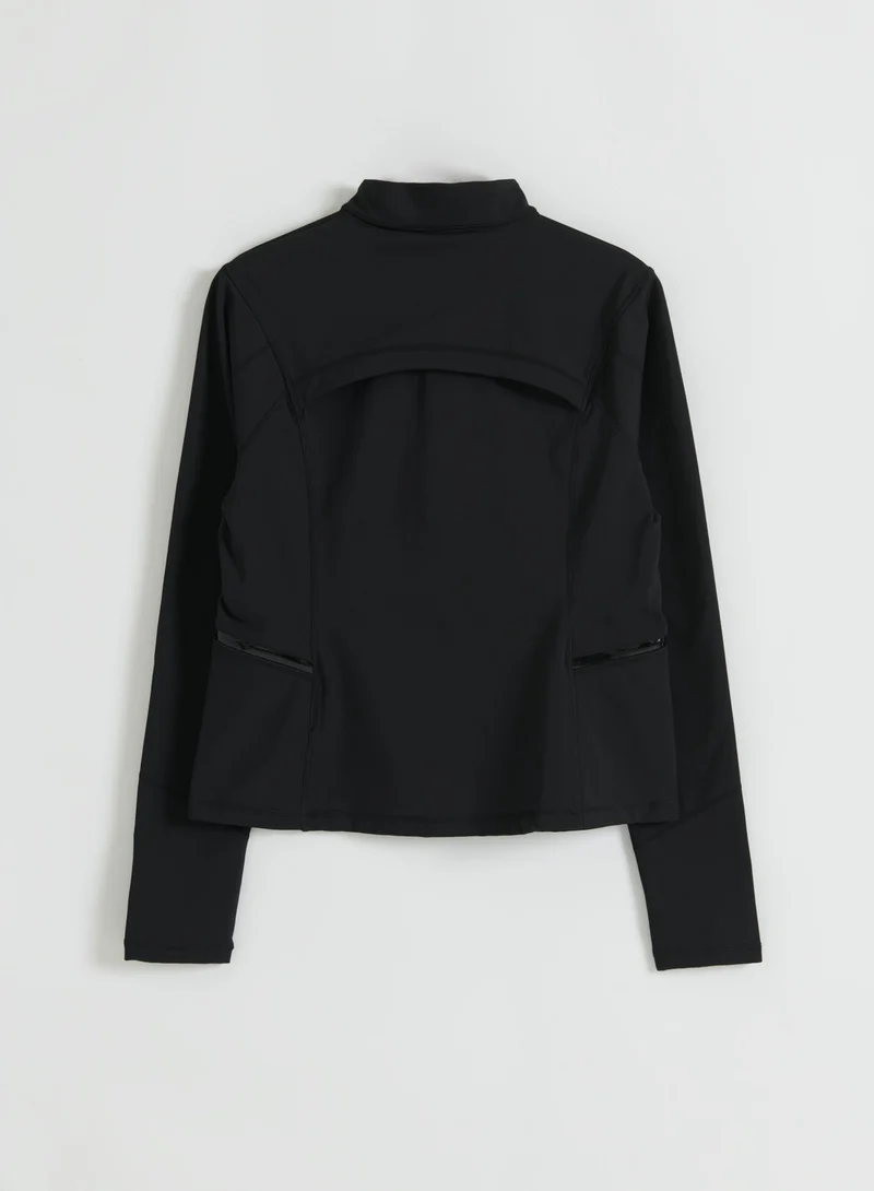 Black Warming Zip Jacket