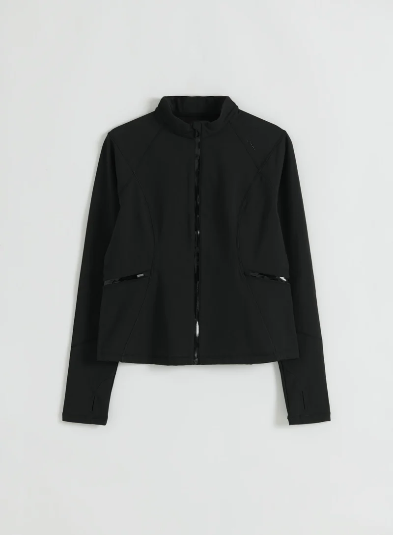 Black Warming Zip Jacket