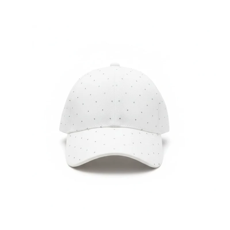 Cappello bambina baseball strass - Bianco