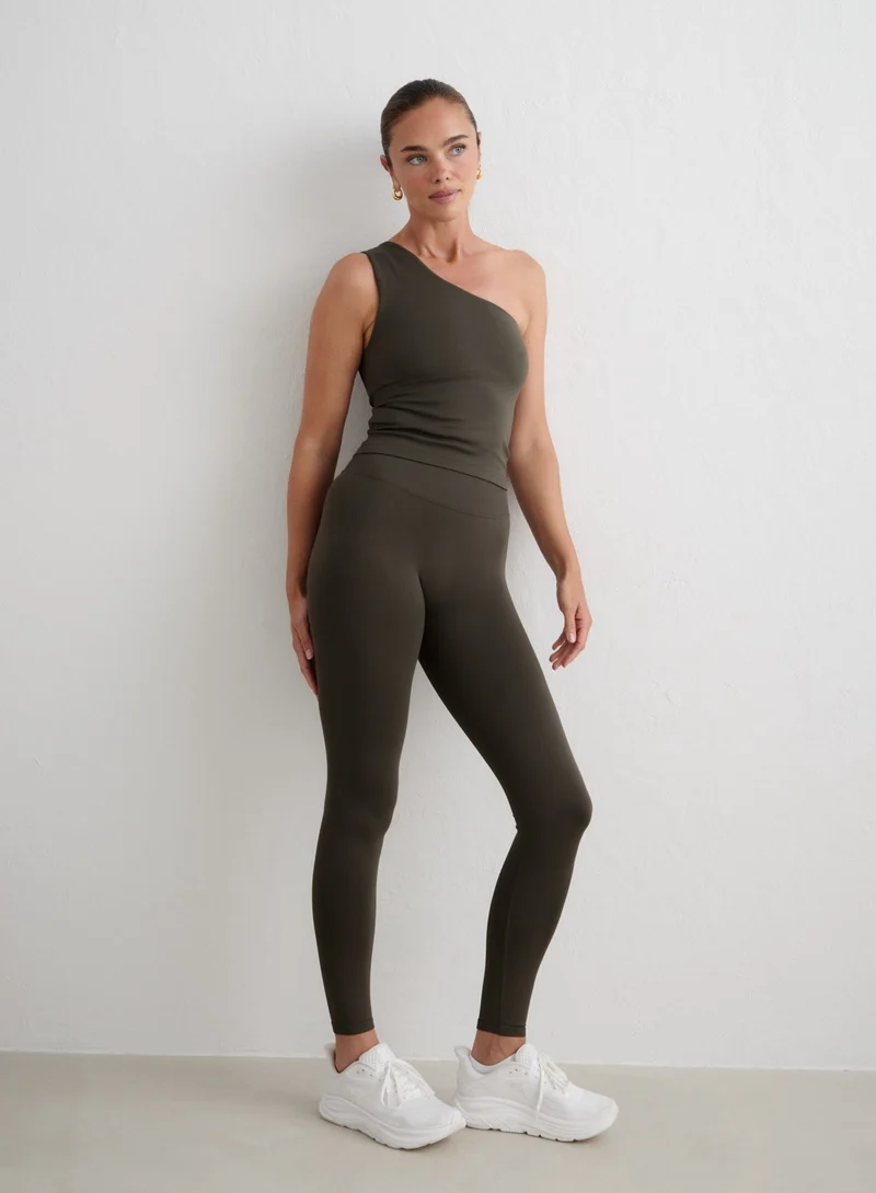 Dark Ivy Shape Seamless One Shoulder Bralette