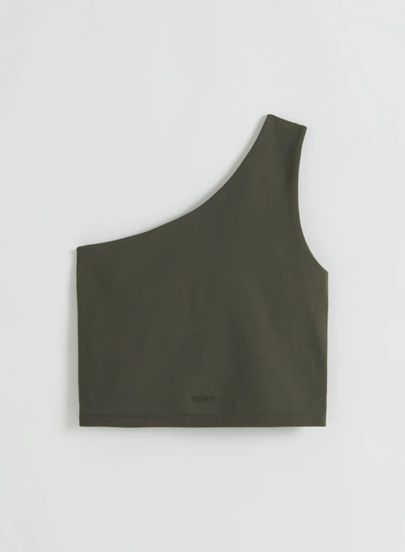 Dark Ivy Shape Seamless One Shoulder Bralette