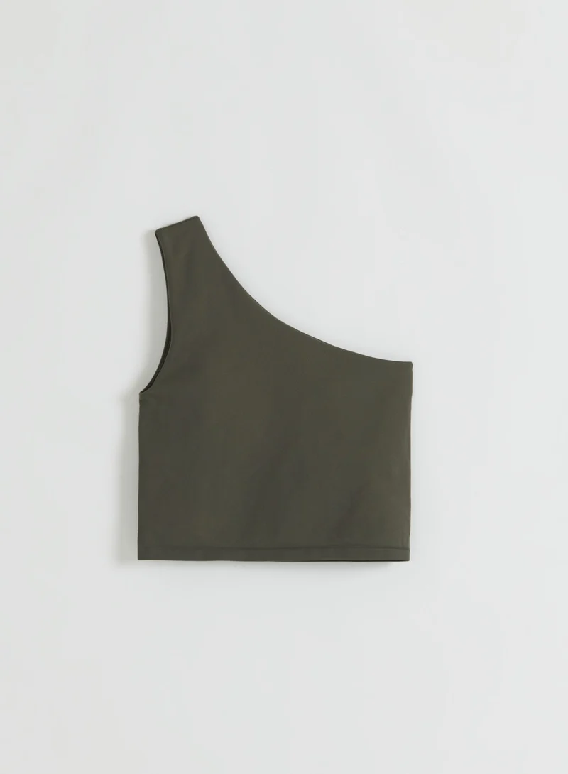 Dark Ivy Shape Seamless One Shoulder Bralette