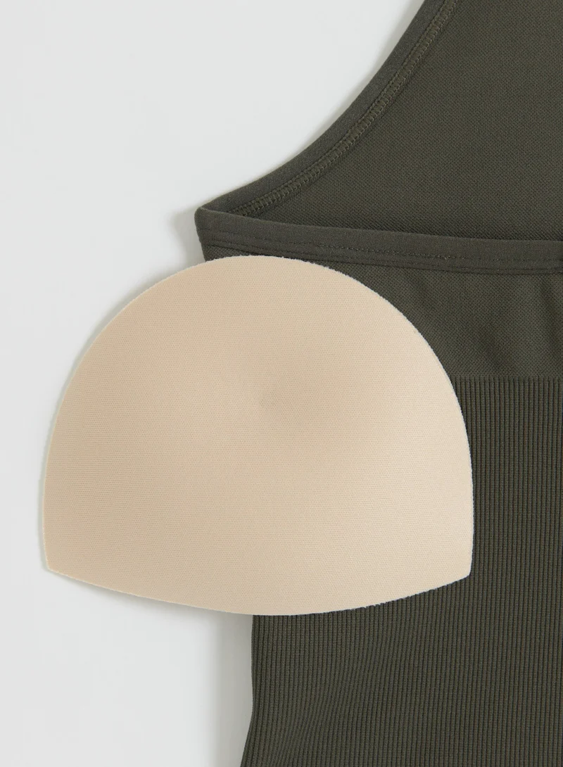 Dark Ivy Shape Seamless Cross Back Bralette