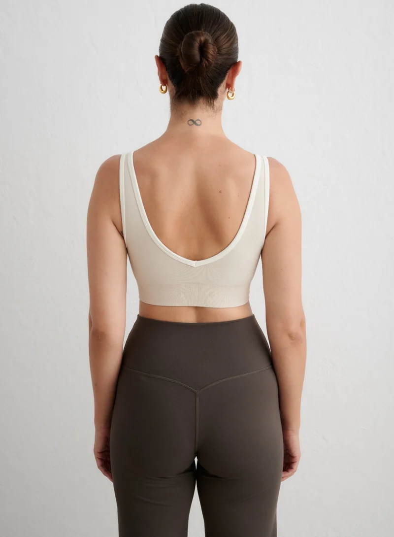 Sand Shape Seamless Deep Cut Bra