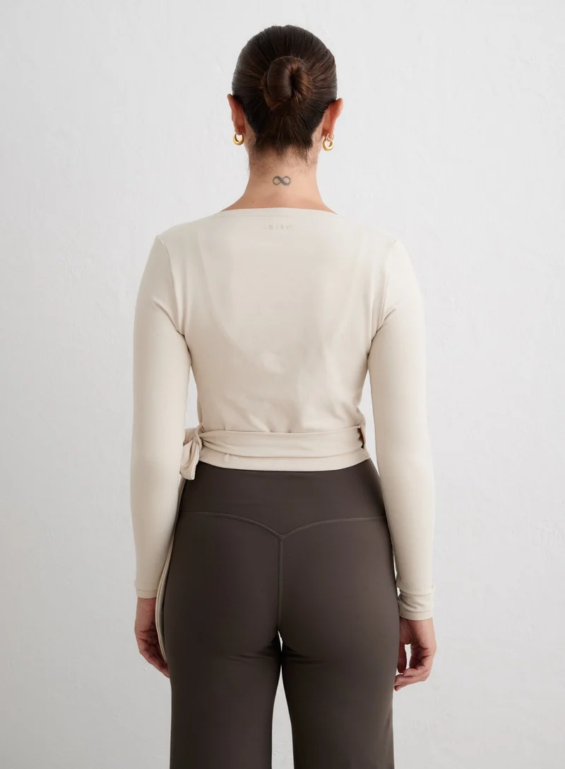 Sand Shape Seamless Wrap Long Sleeve