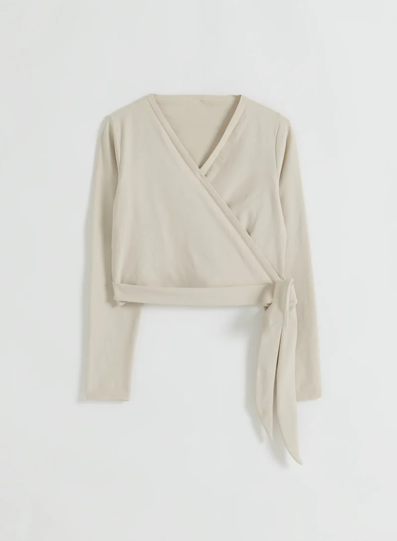 Sand Shape Seamless Wrap Long Sleeve