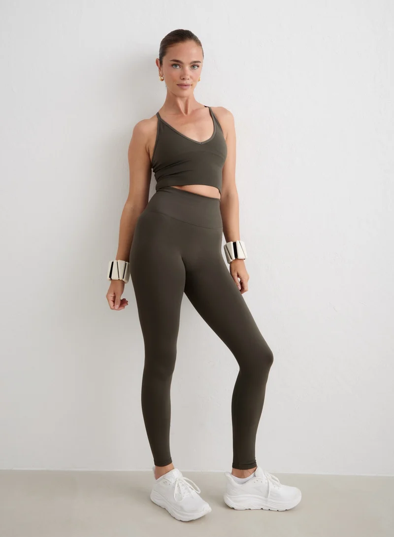 Dark Ivy Shape Seamless Petite Tights