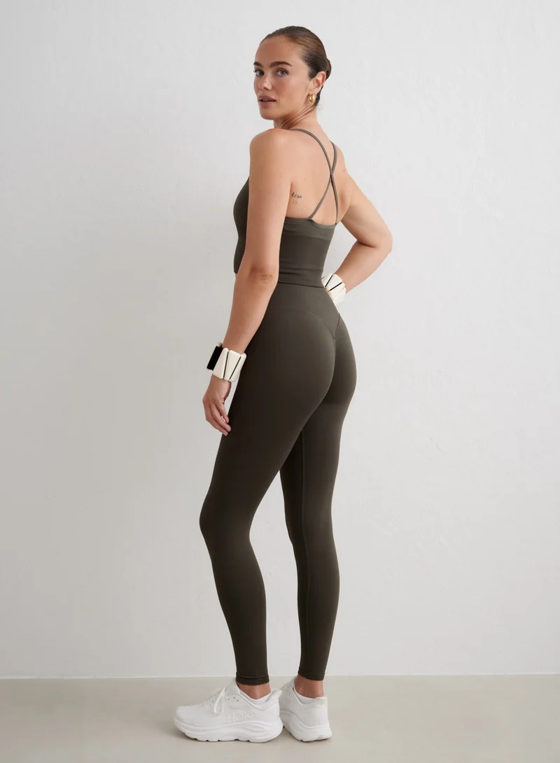 Dark Ivy Shape Seamless Petite Tights