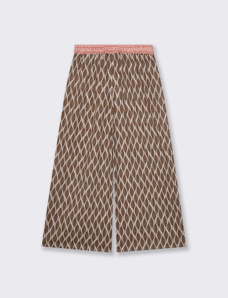 Pantaloni Pinocchietto con Stampa - Moro