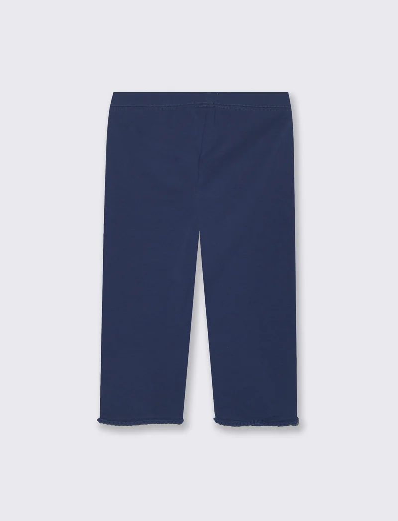 Leggings tre quarti in cotone elasticizzato - Blu