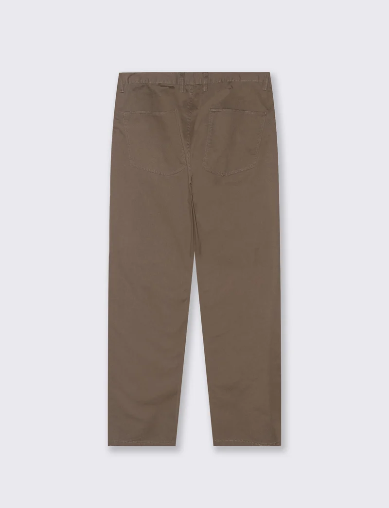 Pantaloni Regular Fit 5 Tasche Twill - Grigio fango