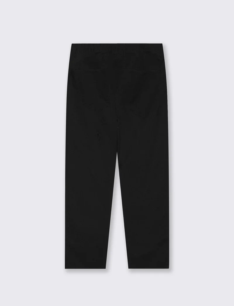 Pantaloni Regular Fit 5 Tasche Twill - Nero