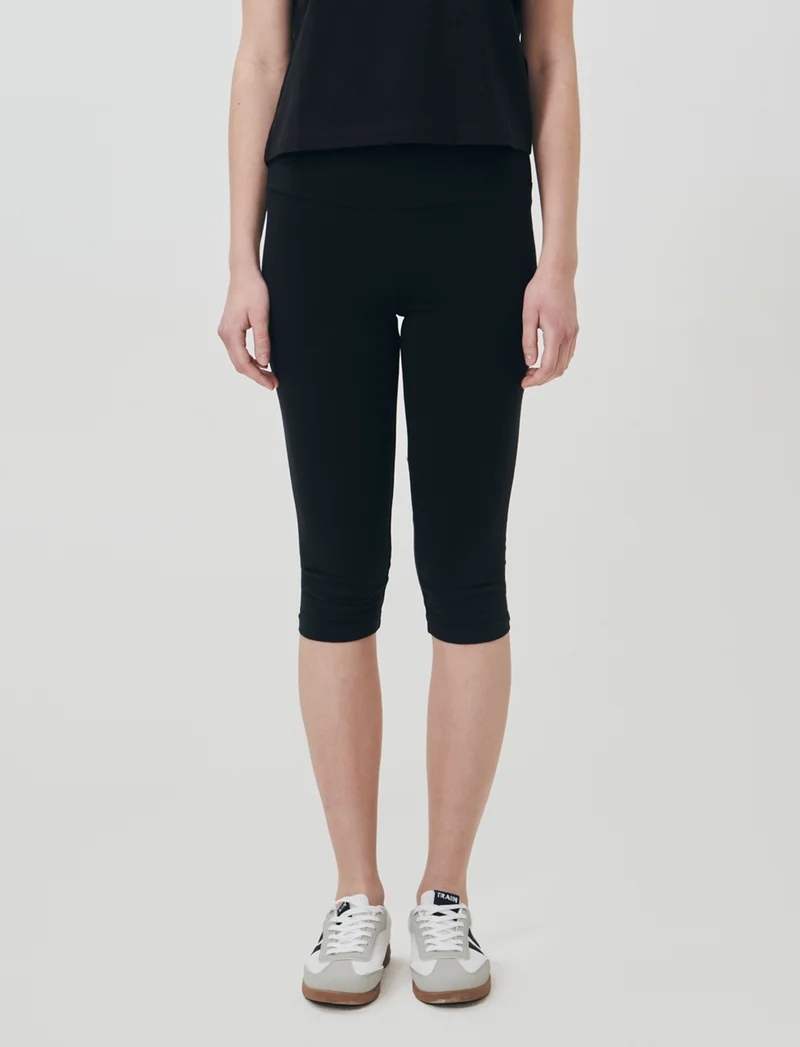 Leggings Vita Alta Pinocchietto - Nero