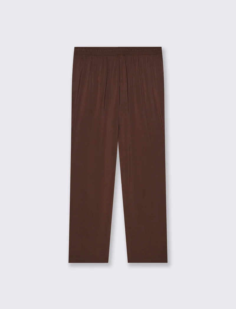 Pantalone con Coulisse ed Elastico - Marrone cioccolato
