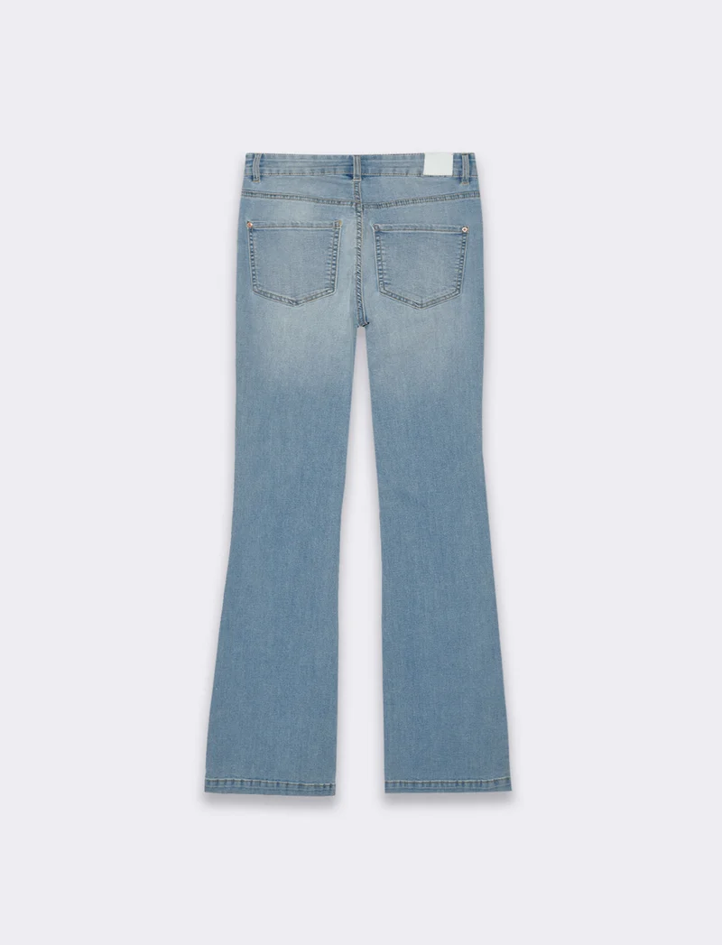 Denim bootcut regular waist da donna - Denim chiaro