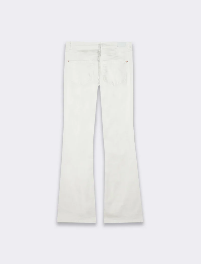 Denim bootcut regular waist da donna - Bianco