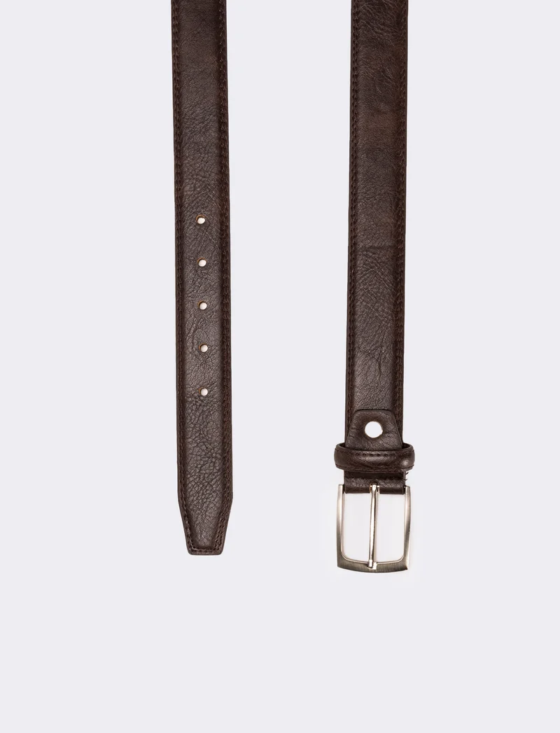 Cintura uomo fibbia cm 3,5 - Marrone