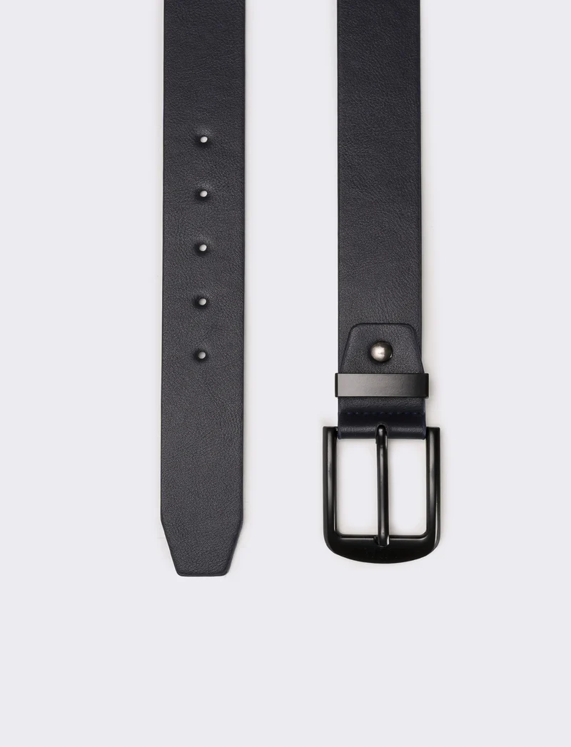 Cintura uomo fibbia smaltata - Blu